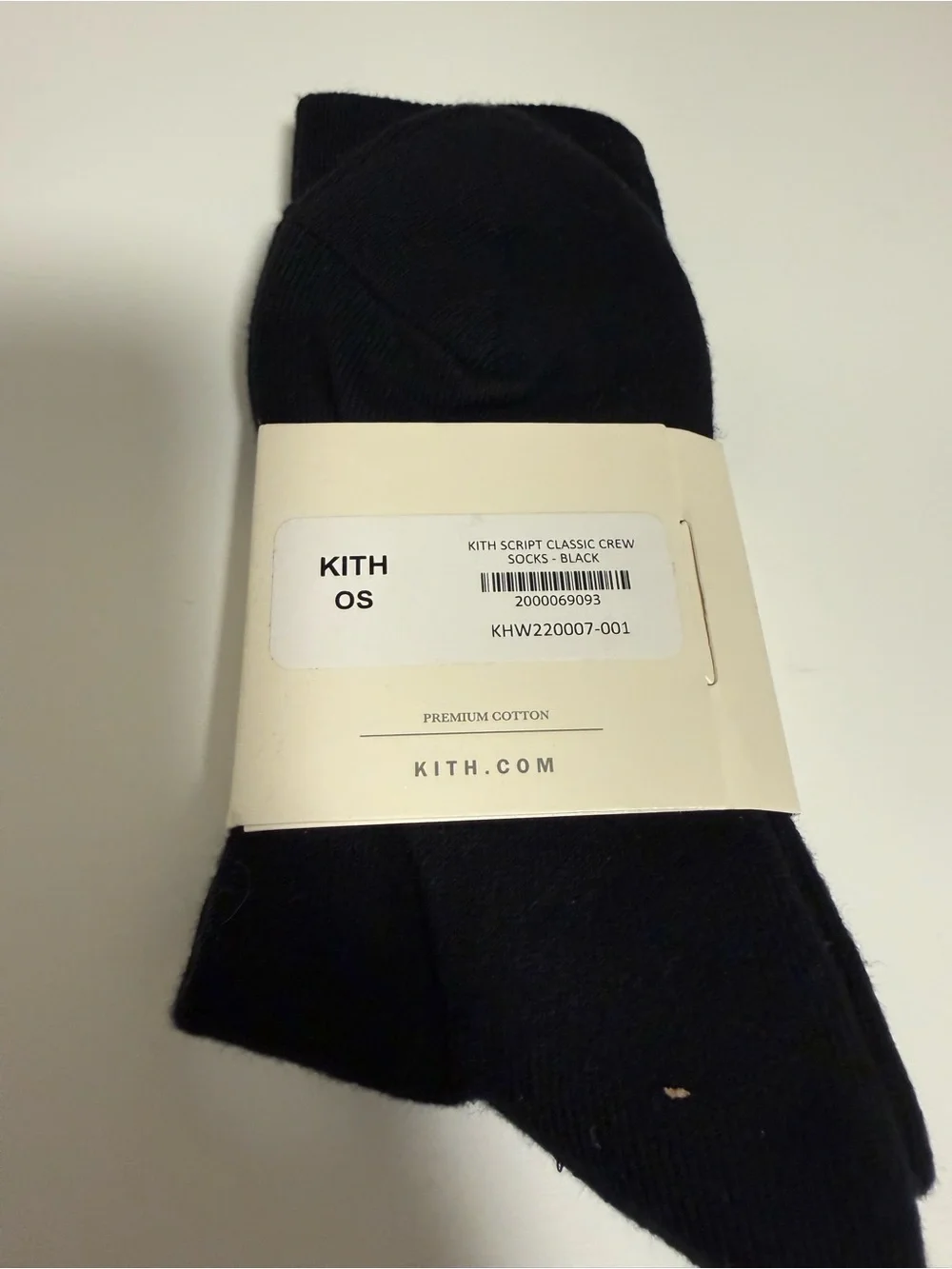 Kith Womens Classic Black Cotton Socks